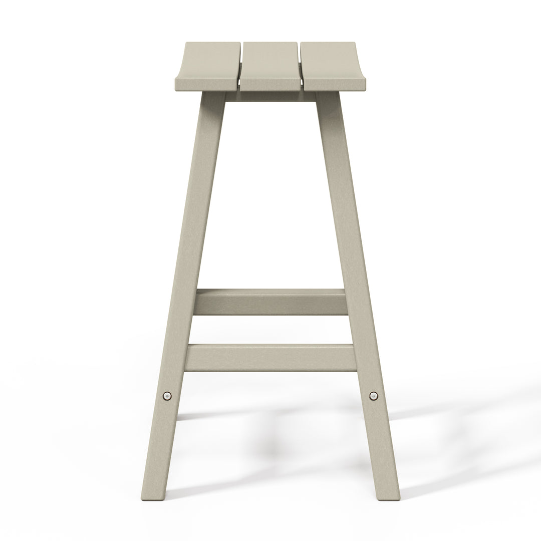 Malibu 24" HDPE Outdoor Patio Counter Height Bar Stool