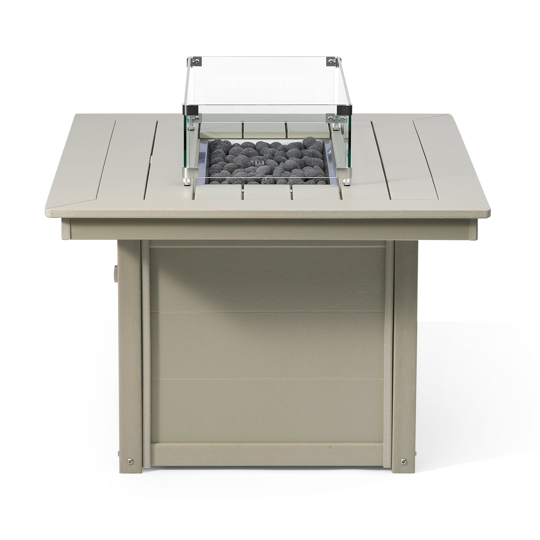 Helios 46" Modern Outdoor 55,000 BTU Patio Gas Propane Rectangle Deck Fire Pit Table