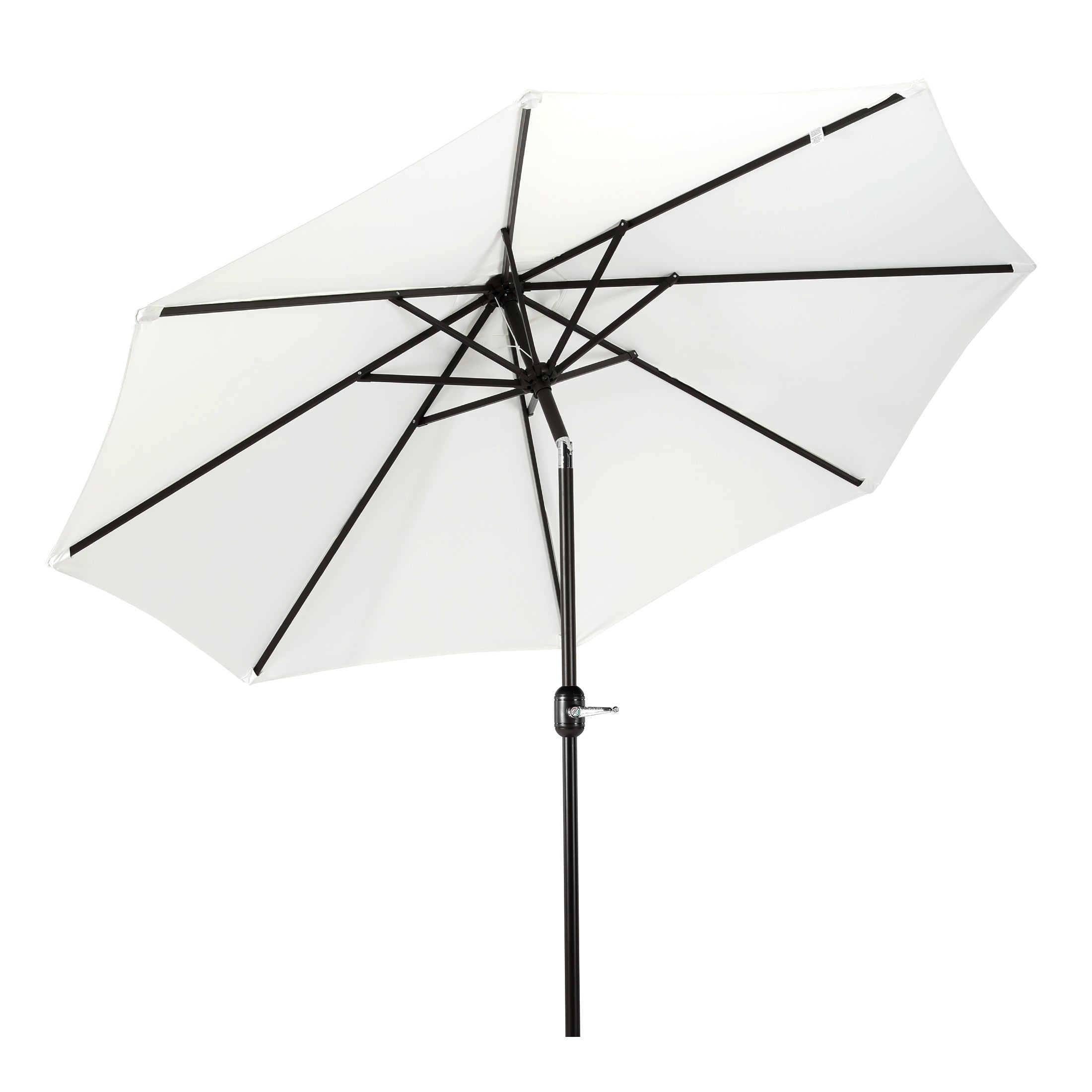 Paolo 9 ft. Patio Table Umbrella with Bronze color round free standing weight base kit
