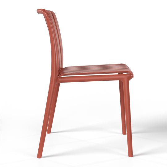 Playa Outdoor Stackable Polypropylene Plastic Dining Side Chairs (Set of 2)
