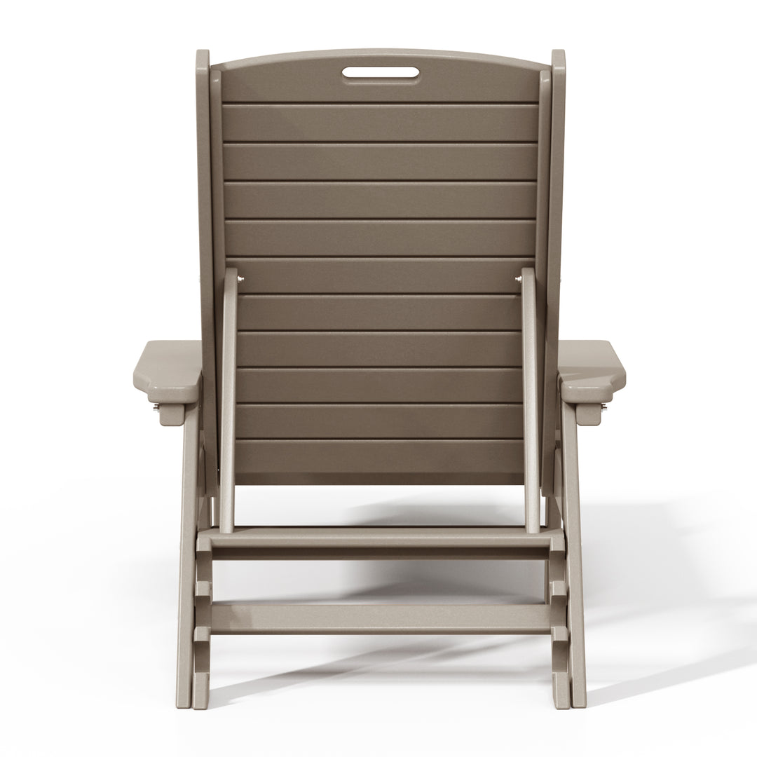 Malibu Poly Reclining Chaise Lounge Set With Table