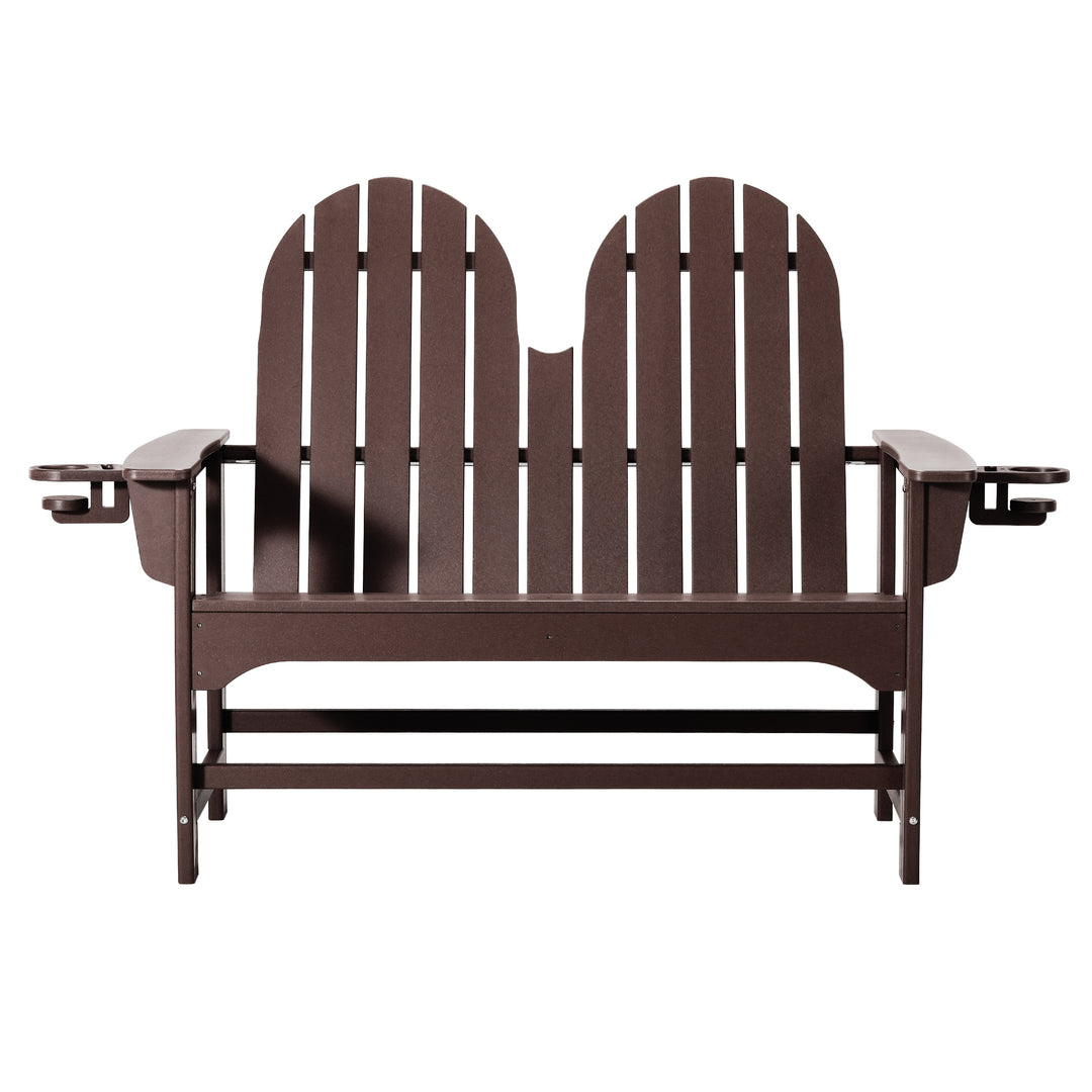 St. Augustine Outdoor Patio 49" HDPE Adirondack Garden Bench