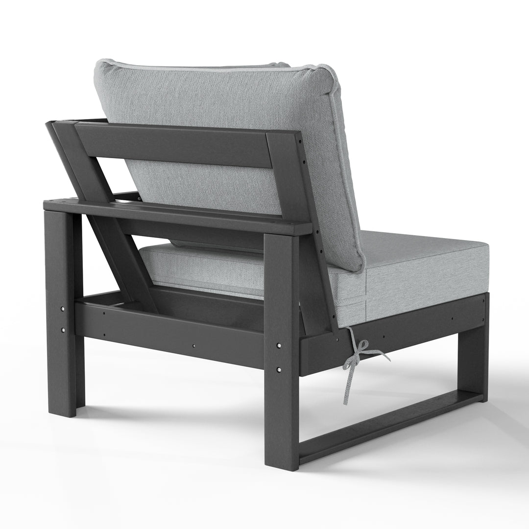 Outdoor HDPE Sectional Corner Sofa Seat with Water-Proof Cushions