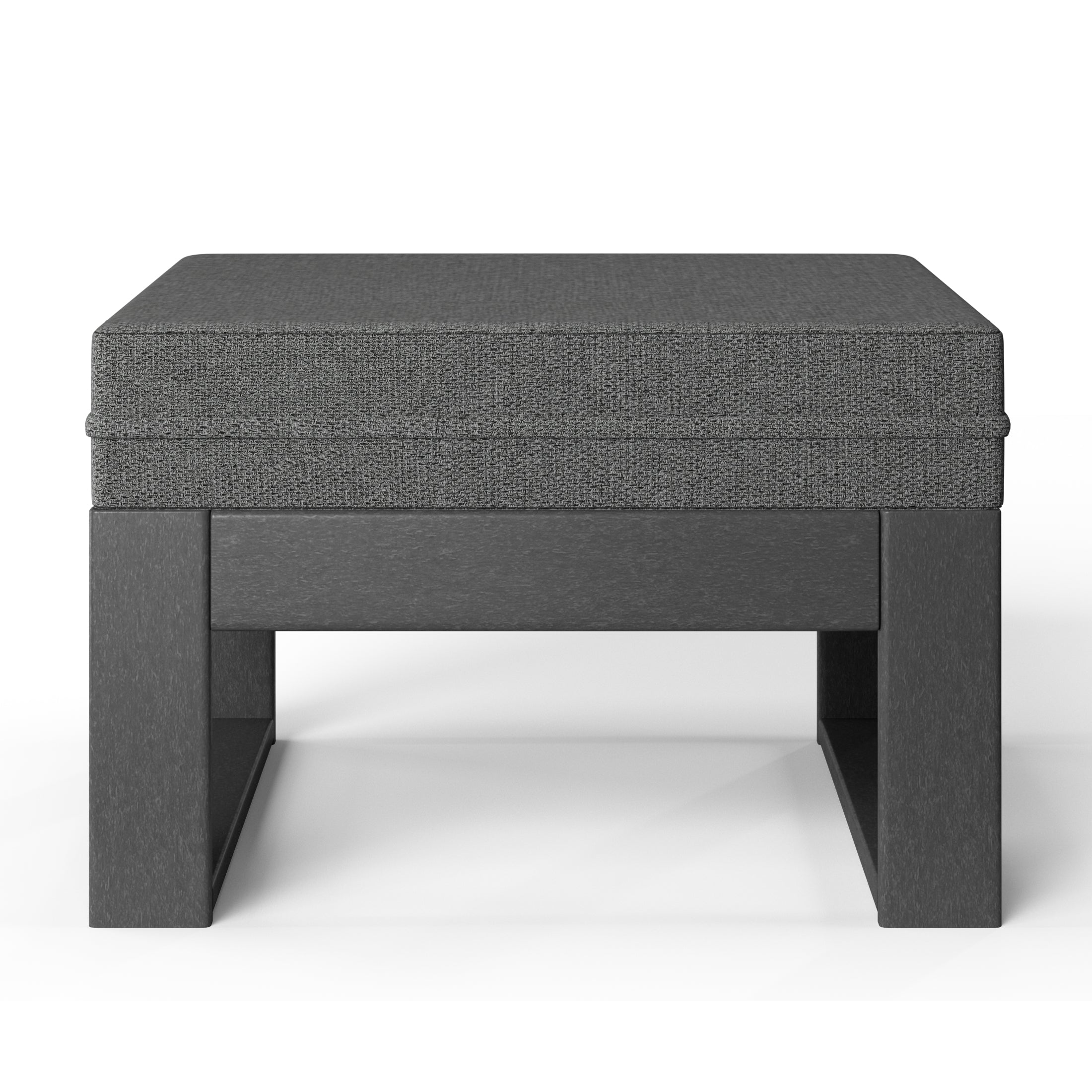 Montara Outdoor HDPE Patio Ottoman with Waterproof Olefin Cushions