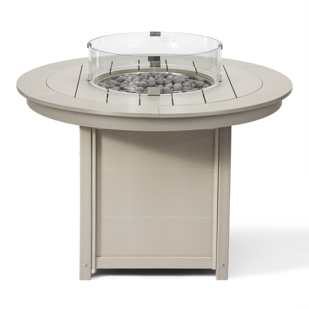 Helios 47" Modern Outdoor Patio Propane Gas Round Fire Pit Table