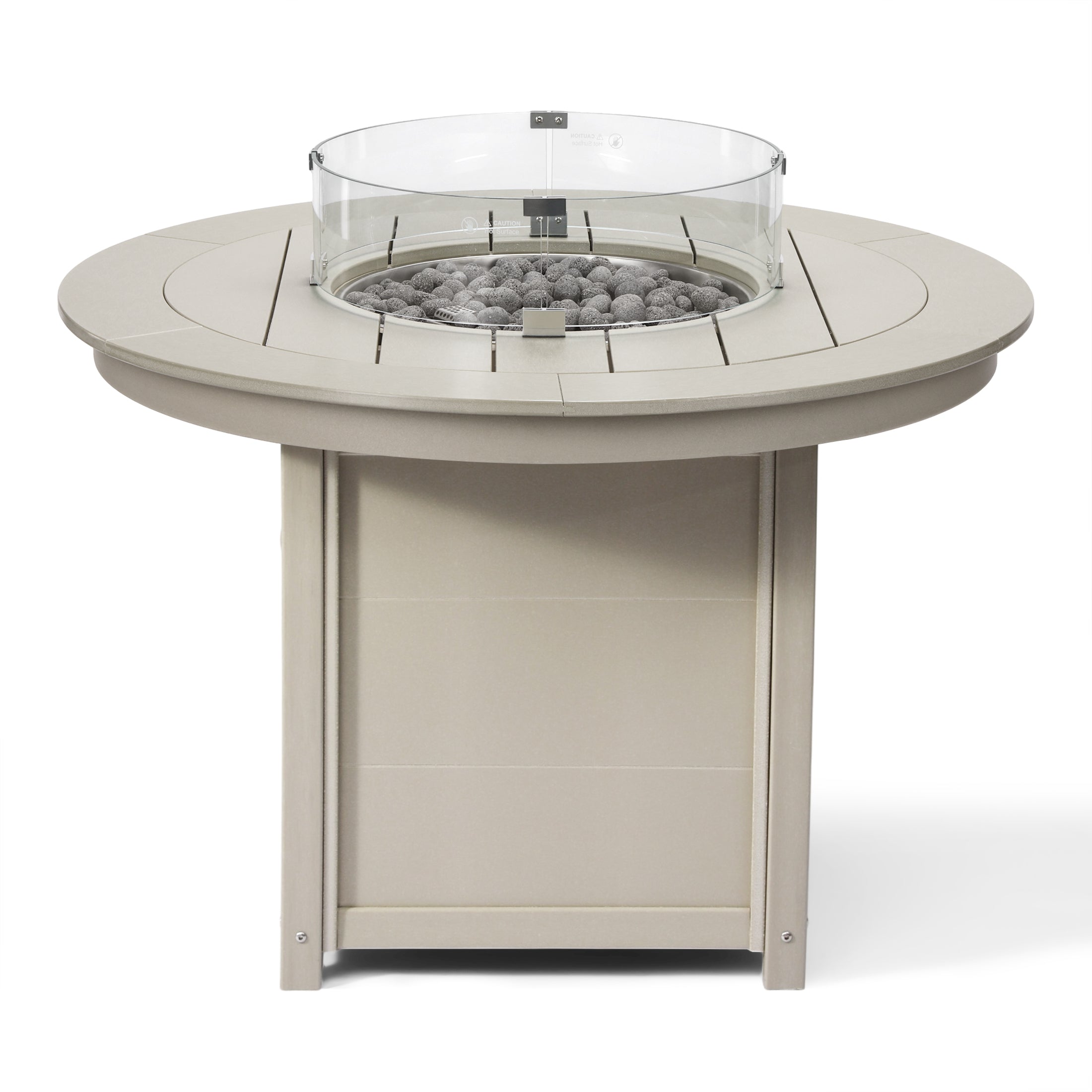 Helios 47" Modern Outdoor Patio Propane Gas Round Fire Pit Table