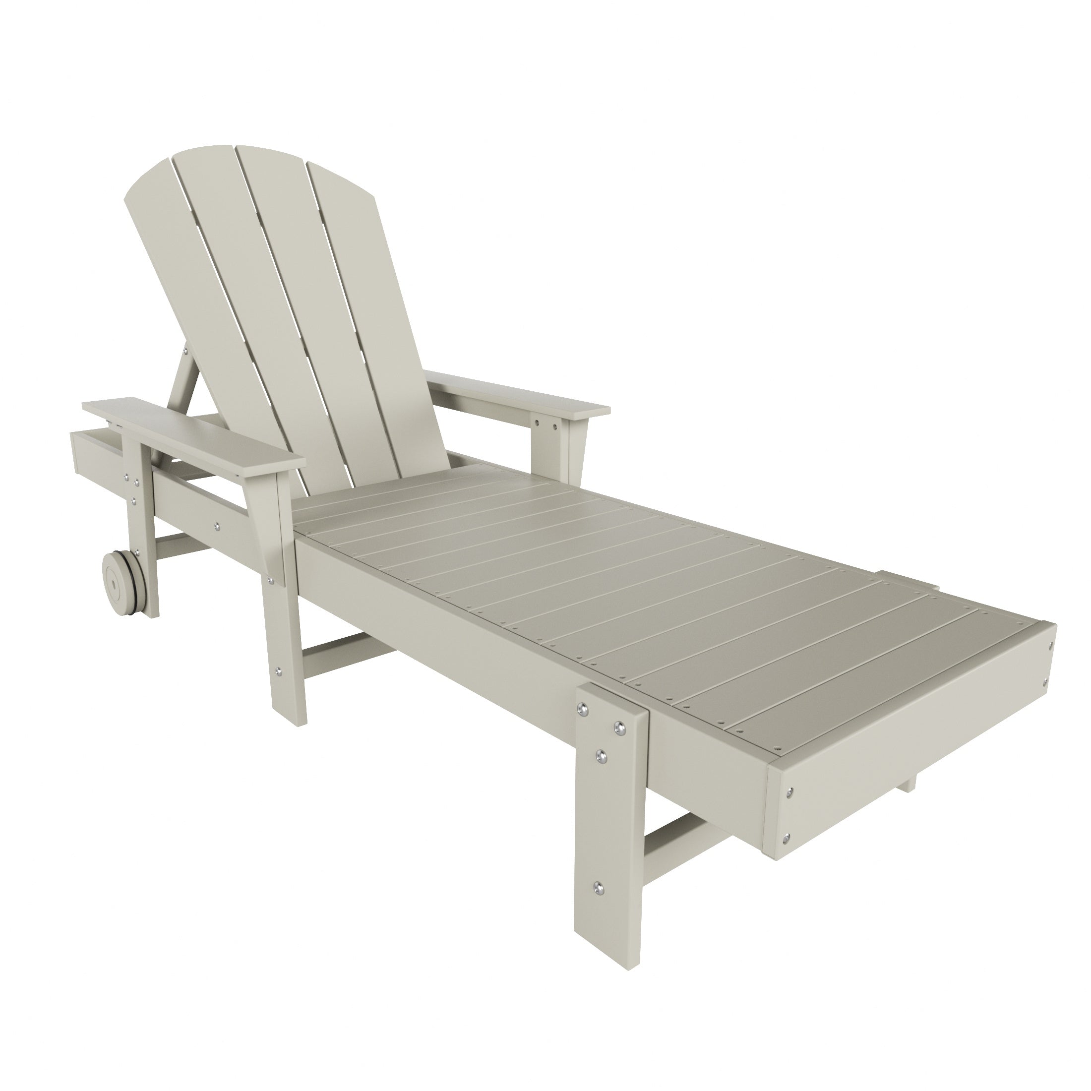 Malibu Reclining Chaise Lounge With Arms & Wheels