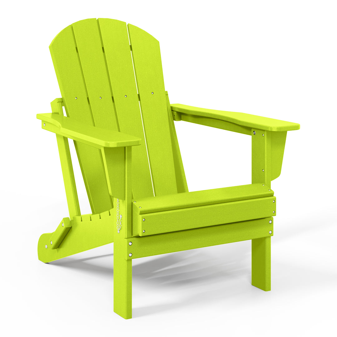 Malibu HDPE Outdoor Patio Folding Poly Adirondack Chair