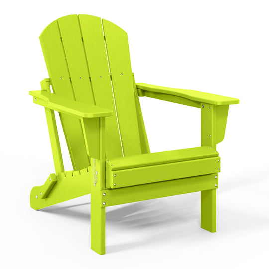 Malibu HDPE Outdoor Patio Folding Poly Adirondack Chair