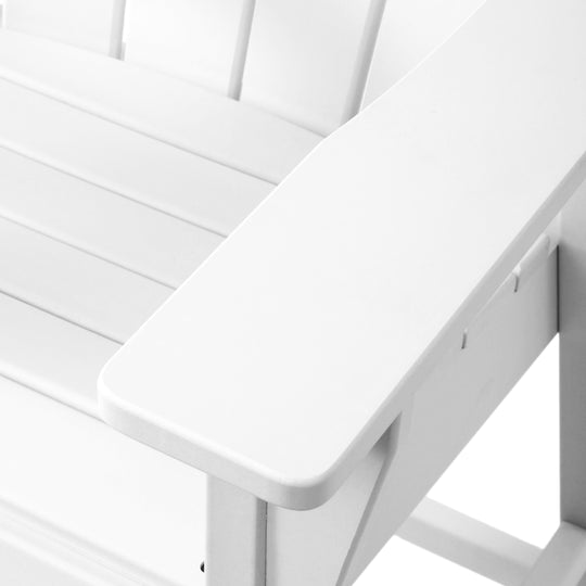 Malibu Outdoor HDPE  Tall Adirondack Counter Height Bar Chair With Cup Holder