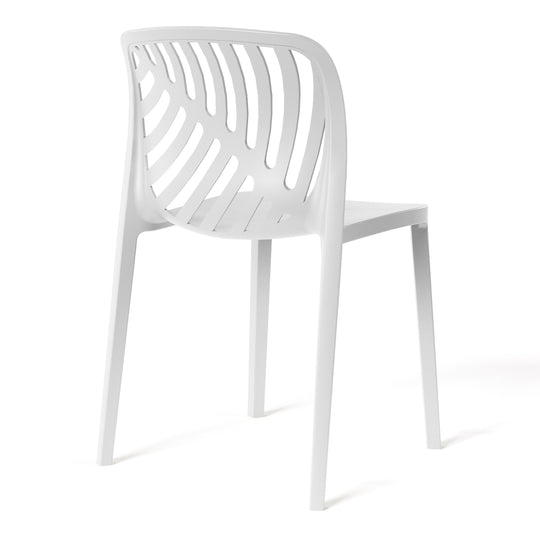 Playa Outdoor Modern Stackable Polypropylene Plastic Patio Bistro Dining Side Chairs (Set of 2)