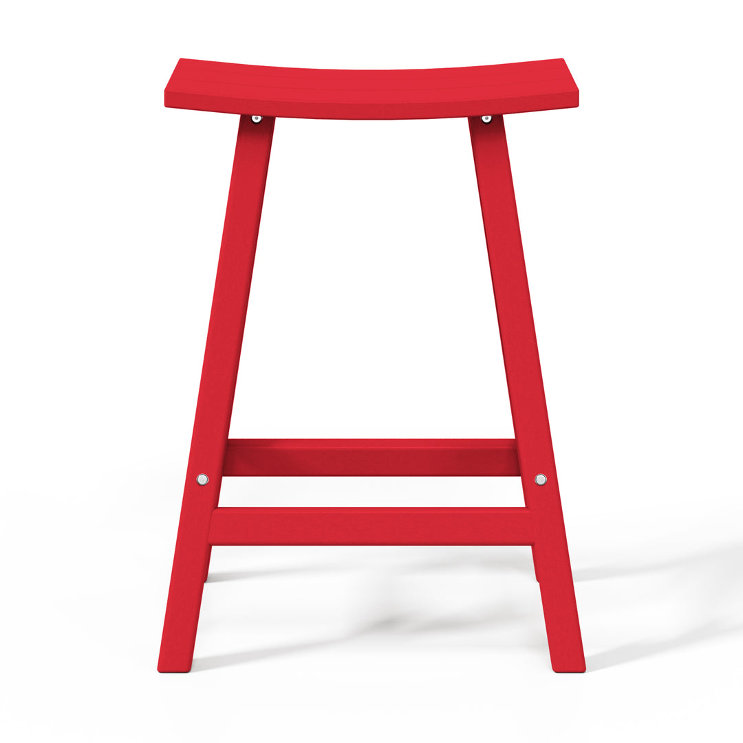 Malibu 24" height Outdoor / Patio Saddle bar stool