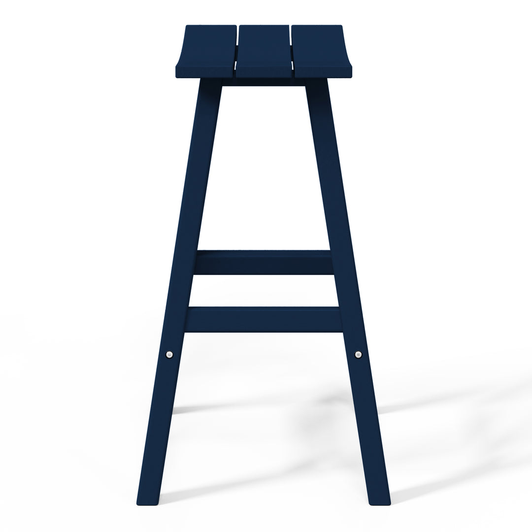 Malibu 29" HDPE Outdoor Patio Bar Height Bar Stools (Set of 3)