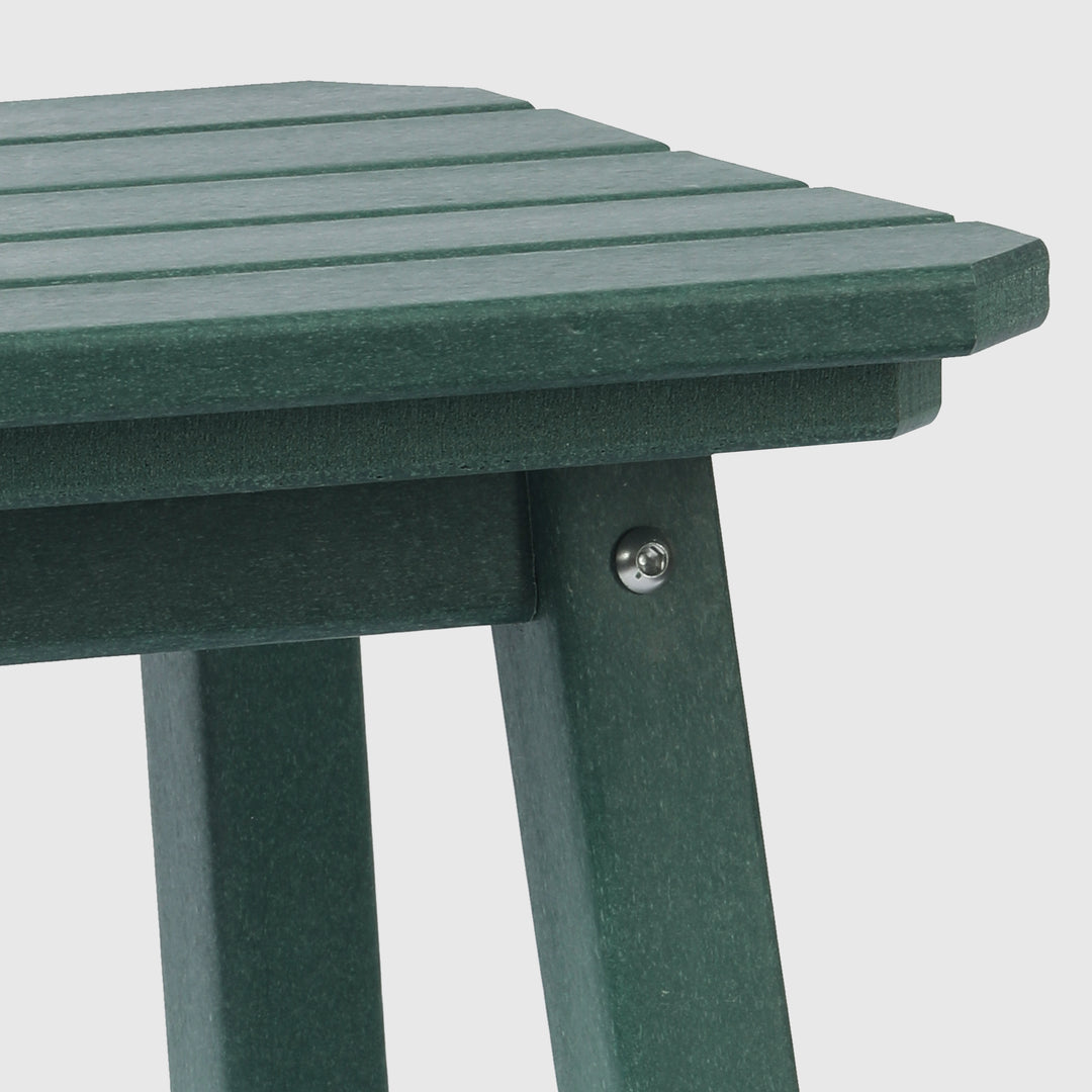 Malibu 24" HDPE Outdoor Patio Counter High Backless Square Bar Stool