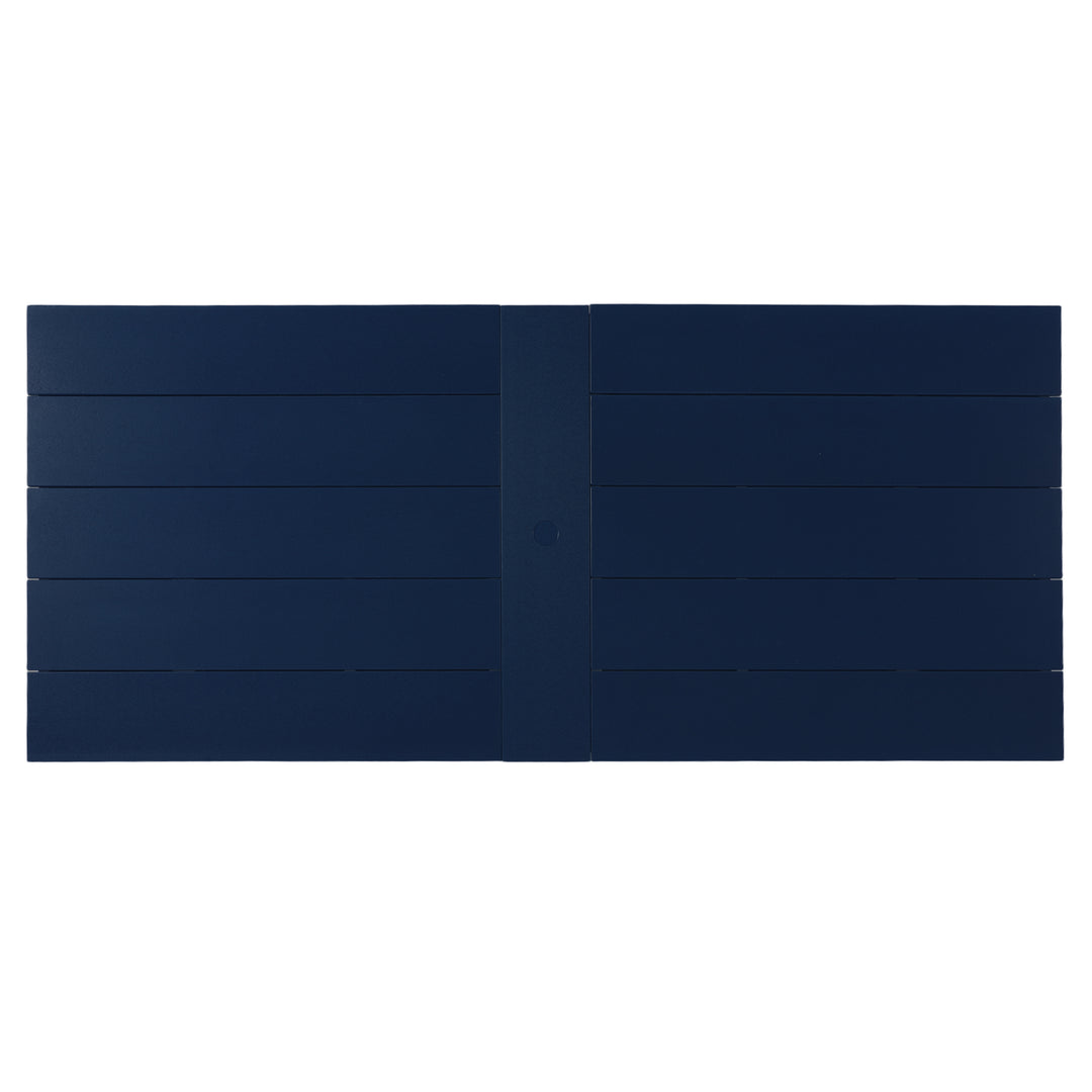 Cape May 9-Piece HDPE Outdoor Furniture Patio Dining Table With Umbrella Hole and Chairs Set For 8