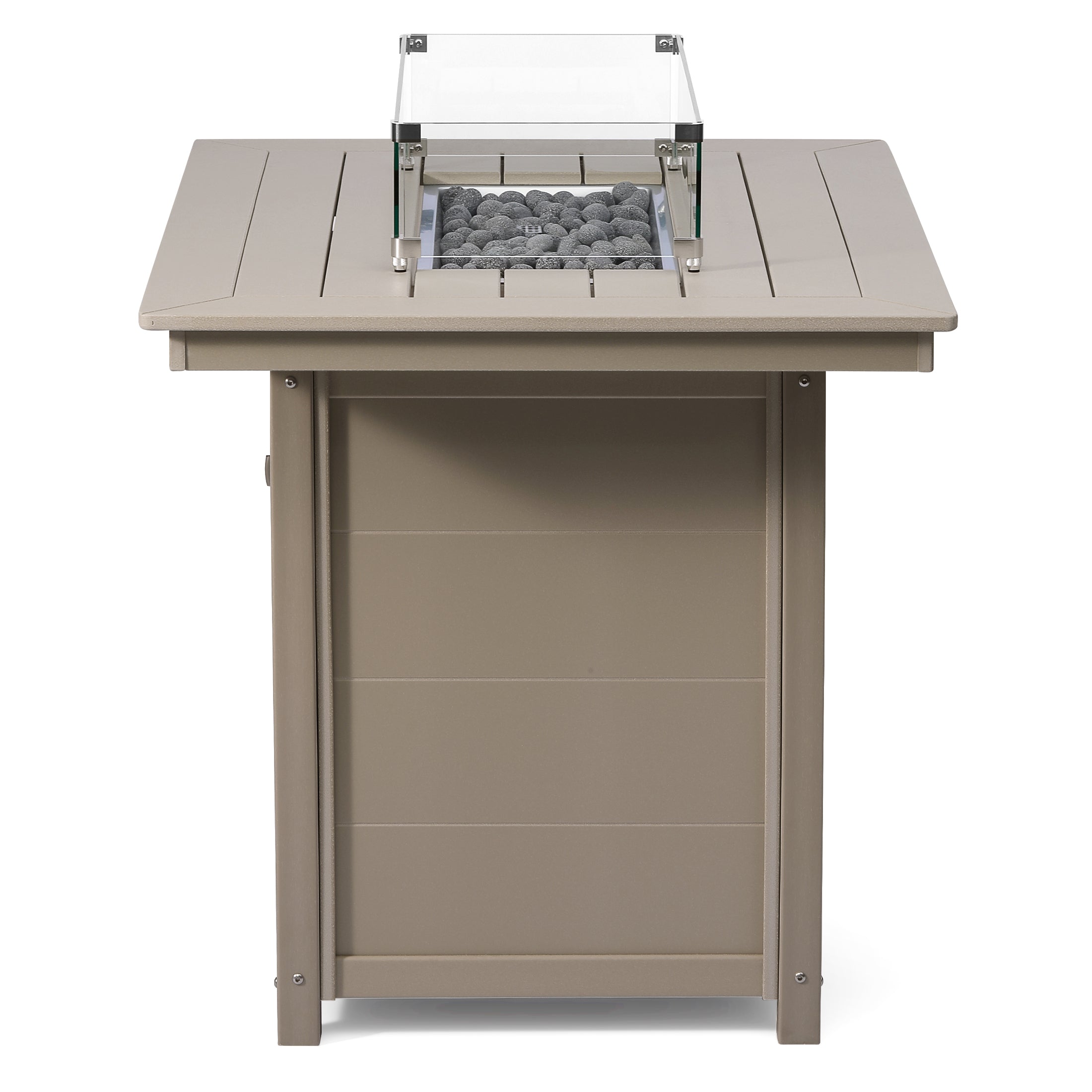 Helios 46" Modern Outdoor Patio Gas Propane Rectangle Fire Pit Table