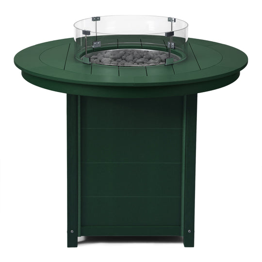 Helios 47" Modern Outdoor Patio Propane Round Counter Height Fire Pit Table