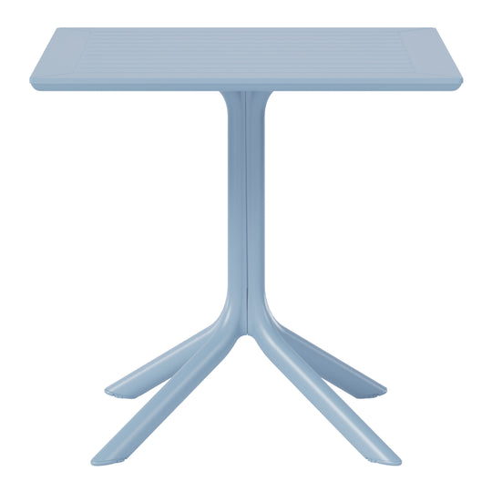 Playa 31.5" Square Outdoor Plastic Resin Patio Dining Table for 4