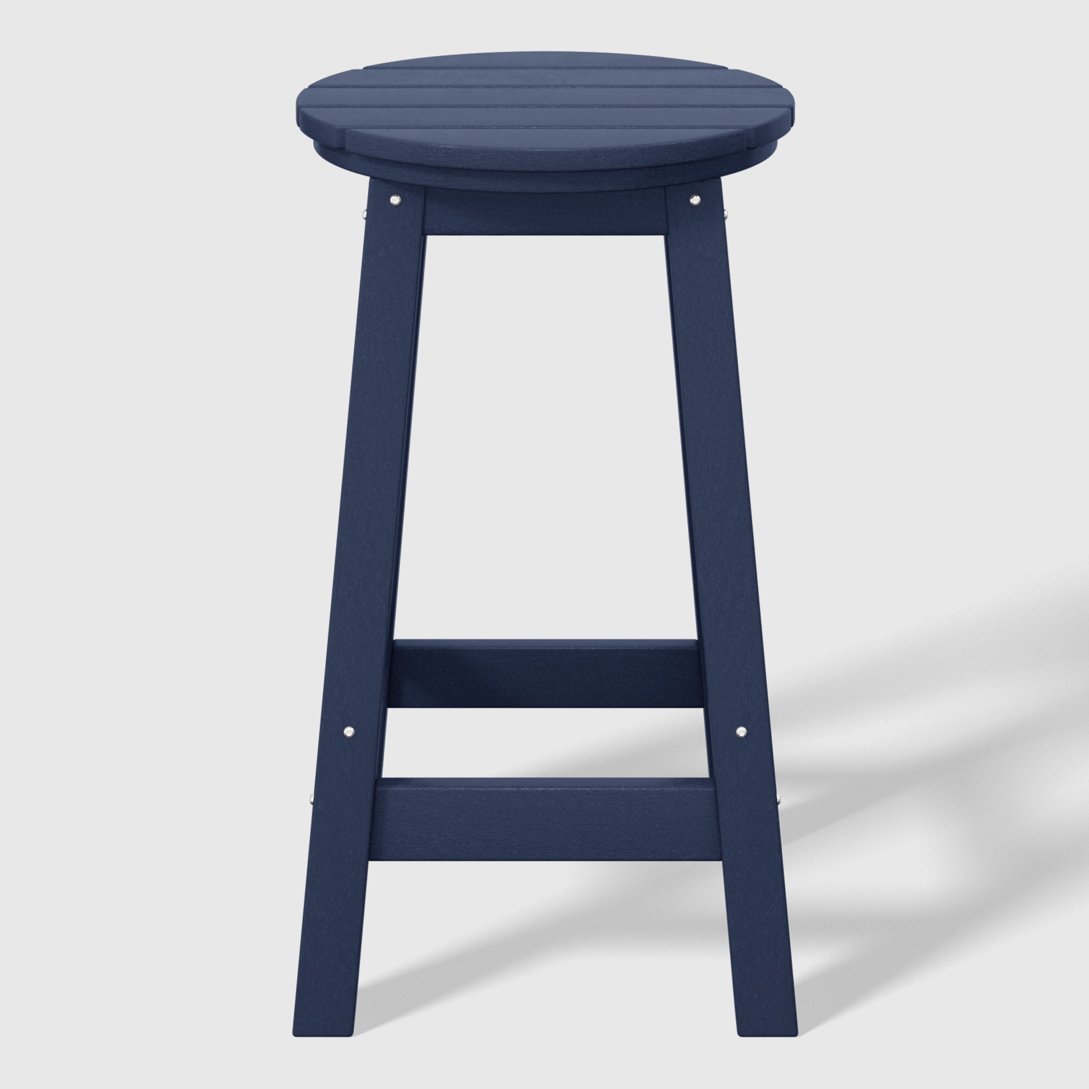 Malibu 24" HDPE Outdoor Patio Round Counter Height Bar Stool Set of 2