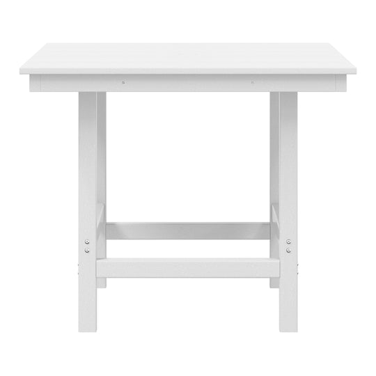 Ashore 5-Piece HDPE Outdoor Square Patio Dining Table Set with Armchairs