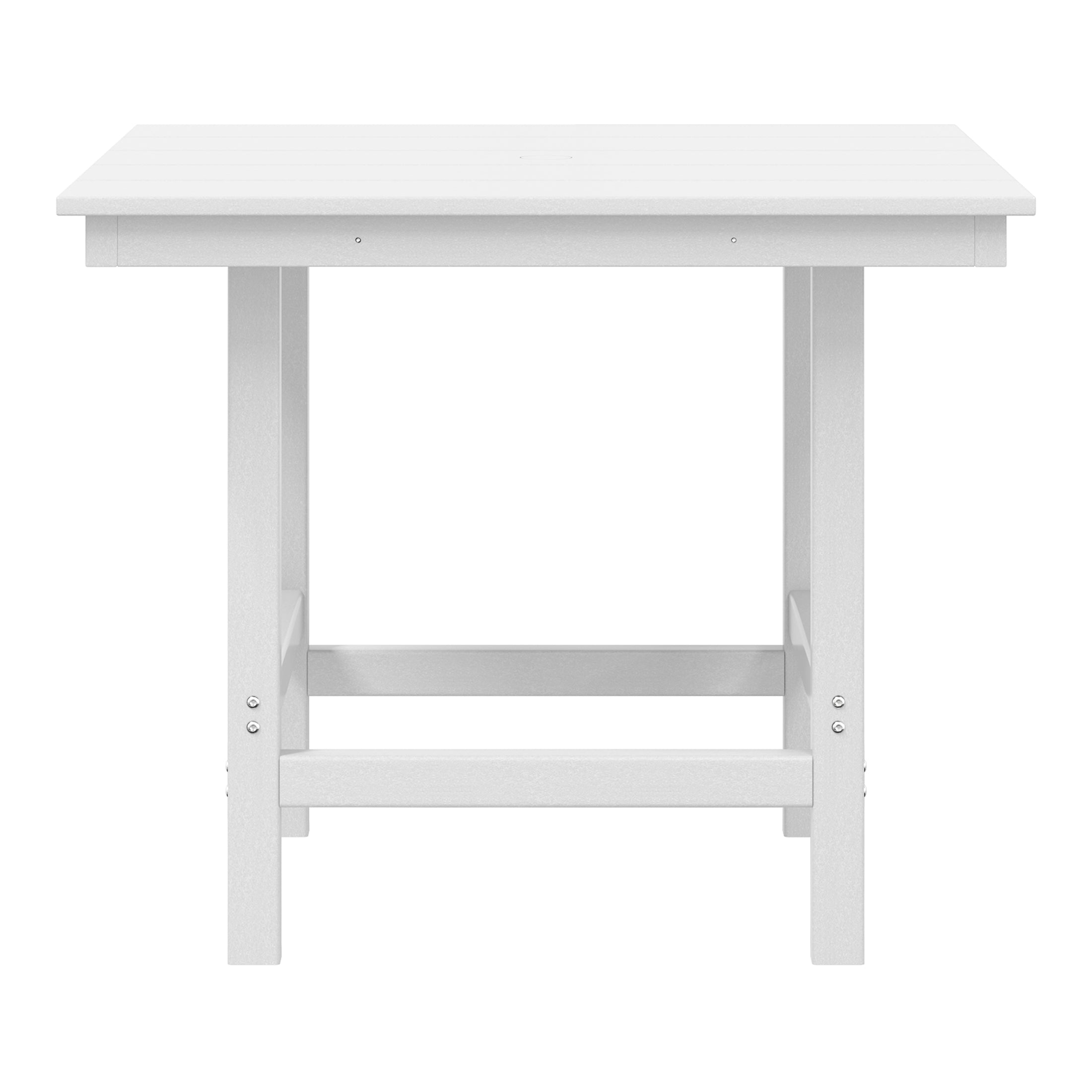 Ashore 5-Piece HDPE Outdoor Square Patio Dining Table Set with Armchairs