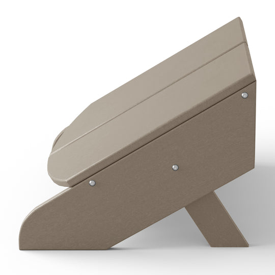 Riviera Modern HDPE Plastic Folding Patio Adirondack Ottoman