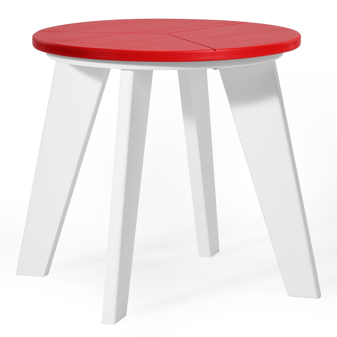 Pacifica HDPE Plastic Outdoor Round Adirondack Patio Side Table