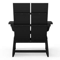 Riviera modern Adirondack chair with cup holder in Black, view 4