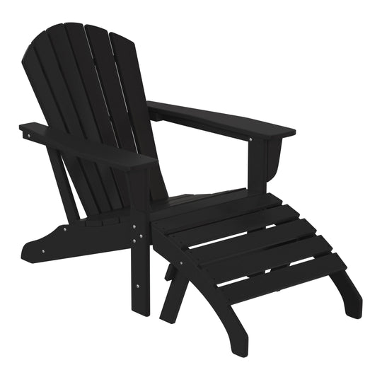 Dylan Outdoor Adirondack Chair With Ottoman 2-Piece Set