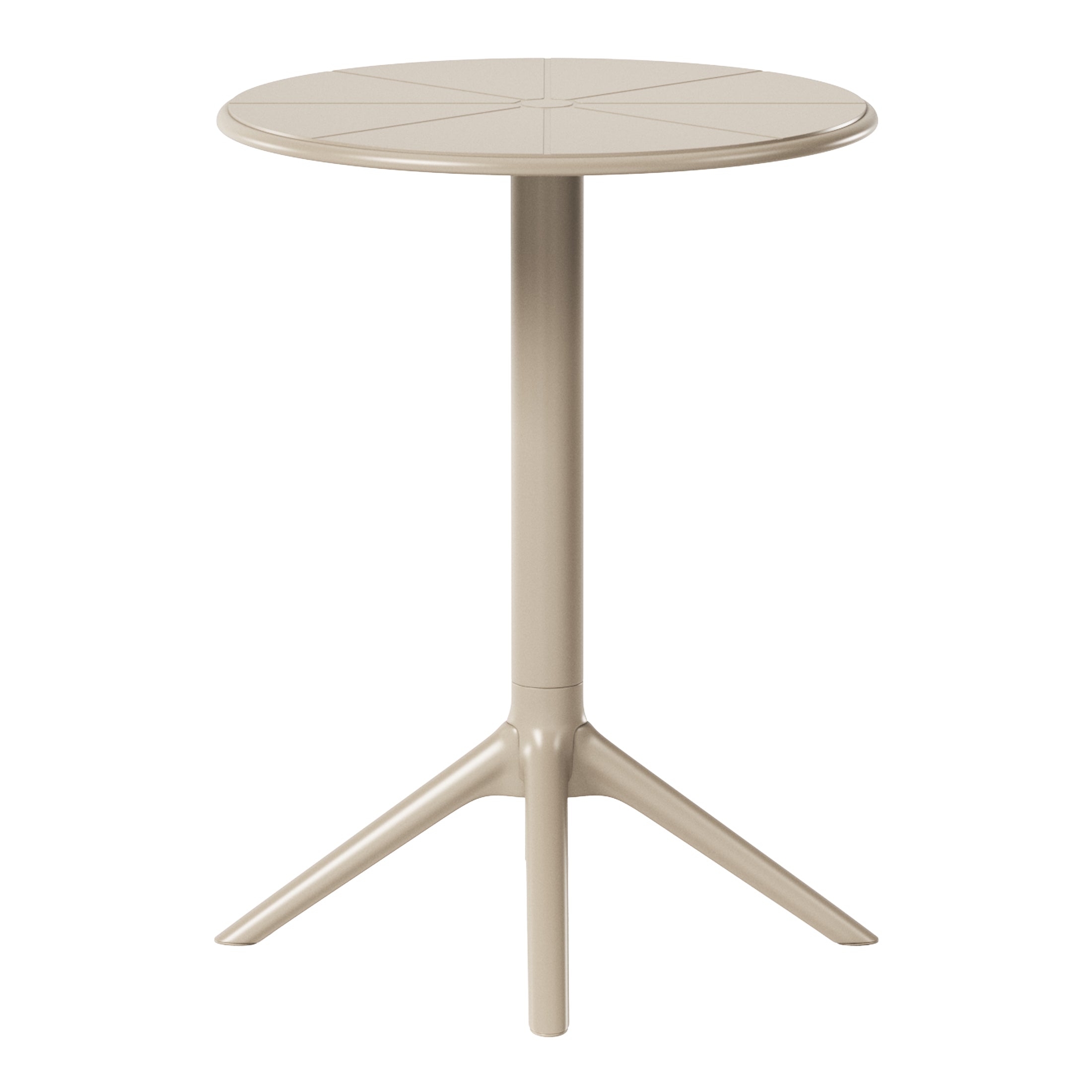 Playa 23.5" Outdoor Polypropylene Resin Round Patio Bistro Dining Table for 2