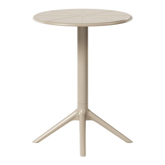 Playa 23.5" Outdoor Polypropylene Resin Round Patio Bistro Dining Table for 2