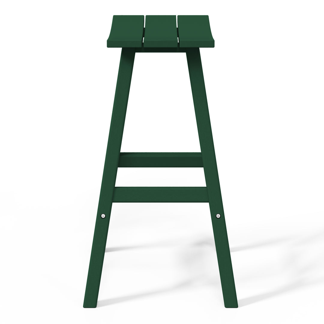 Malibu 29" HDPE Outdoor Patio Bar Height Bar Stools (Set of 3)