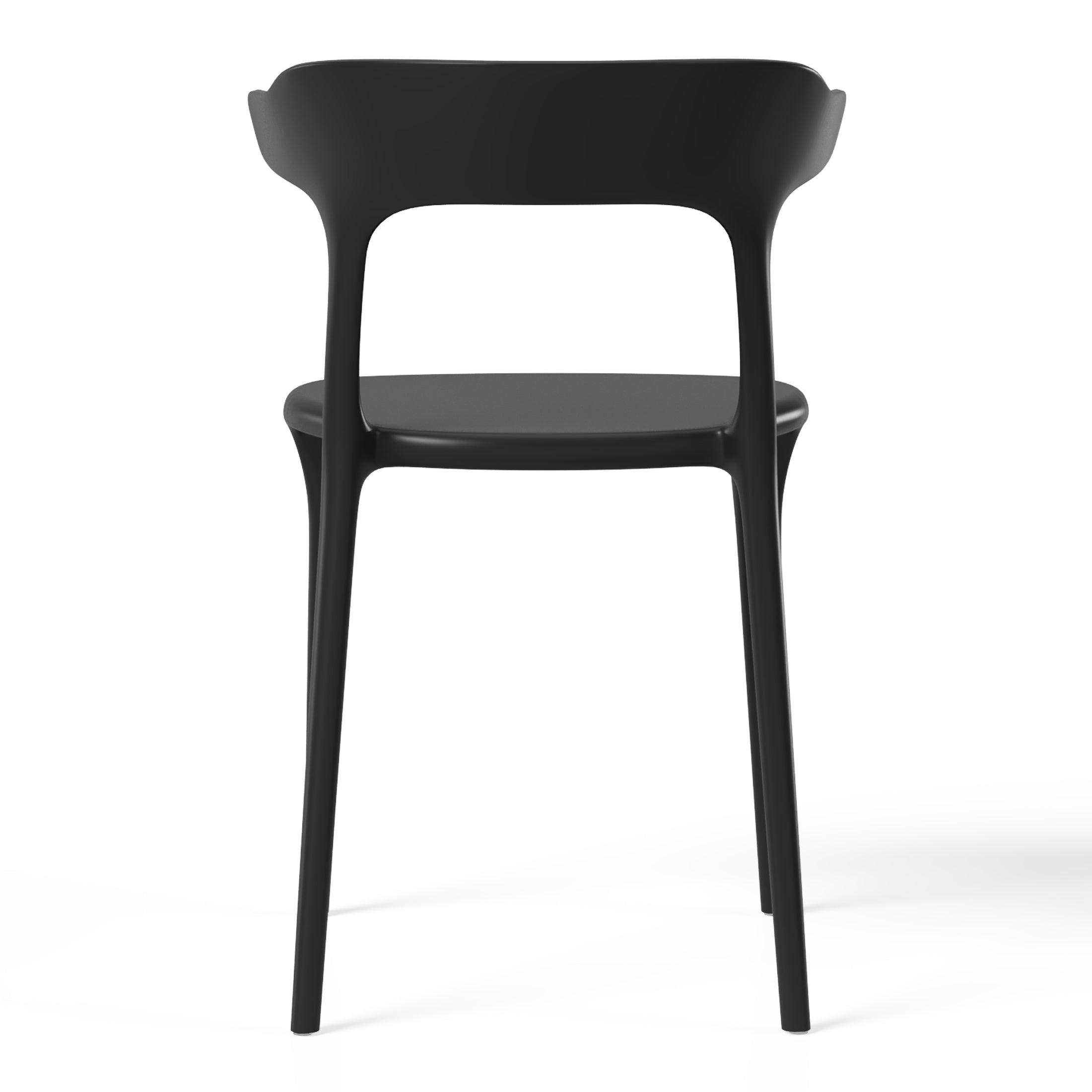 Playa Modern Stackable Resin Plastic Patio Dining Chair (Set of 2)
