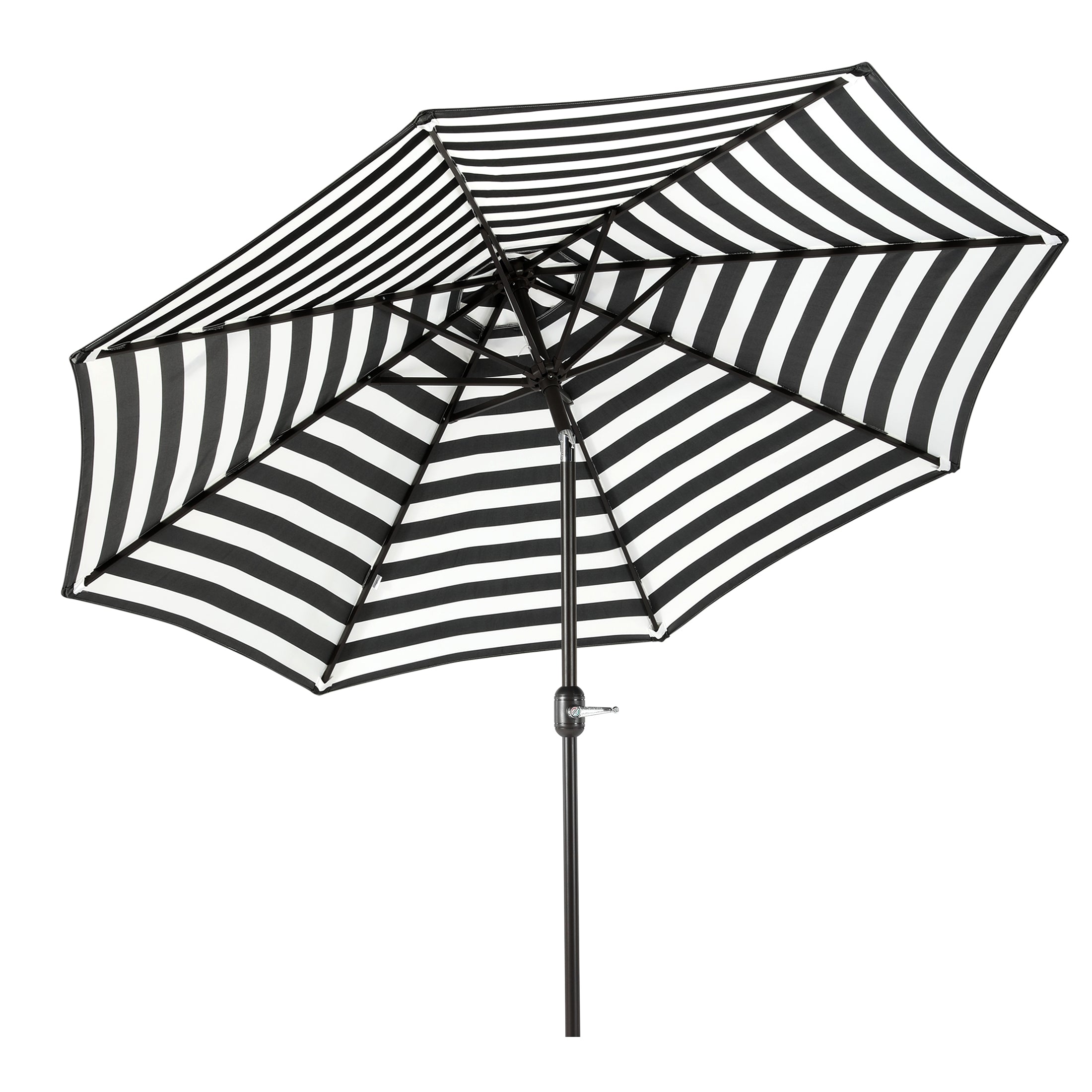 Paolo 9 ft. Patio Table Umbrella with Black color round free standing weight base kit