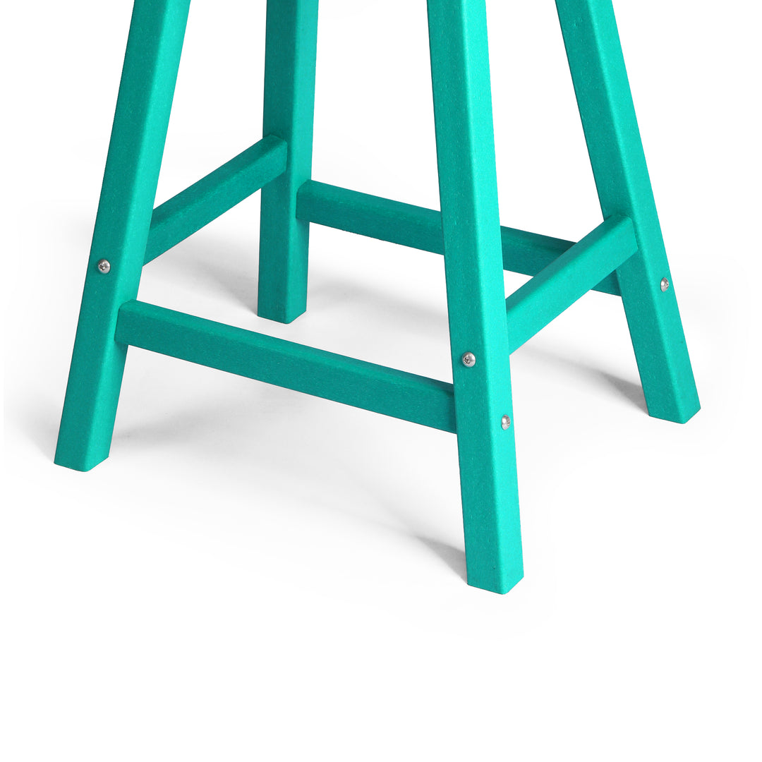 Malibu 24" HDPE Outdoor Patio Counter Height Bar Stools (Set of 2)