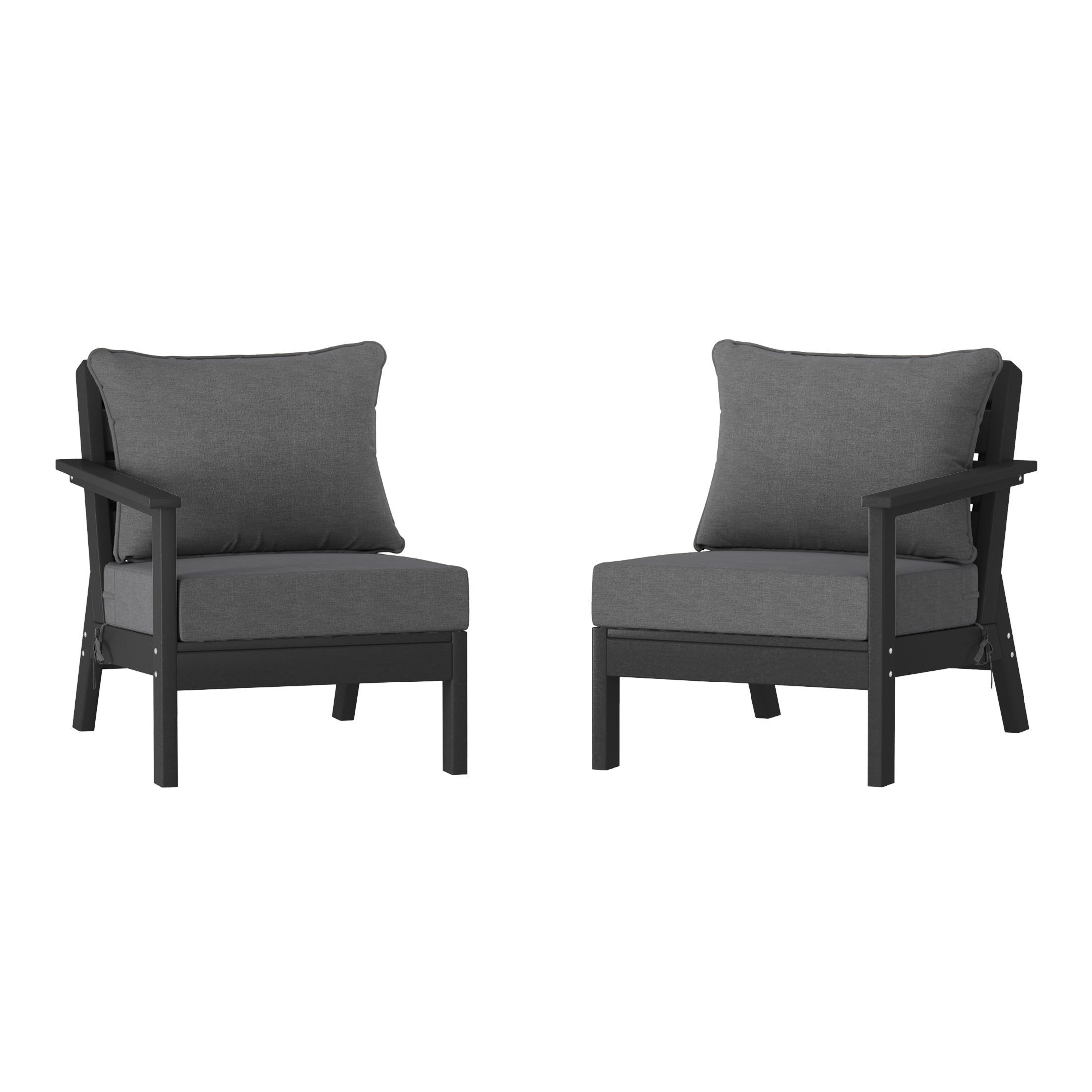 Avalon Outdoor Patio HDPE Loveseat Sofa with Patio Cushions