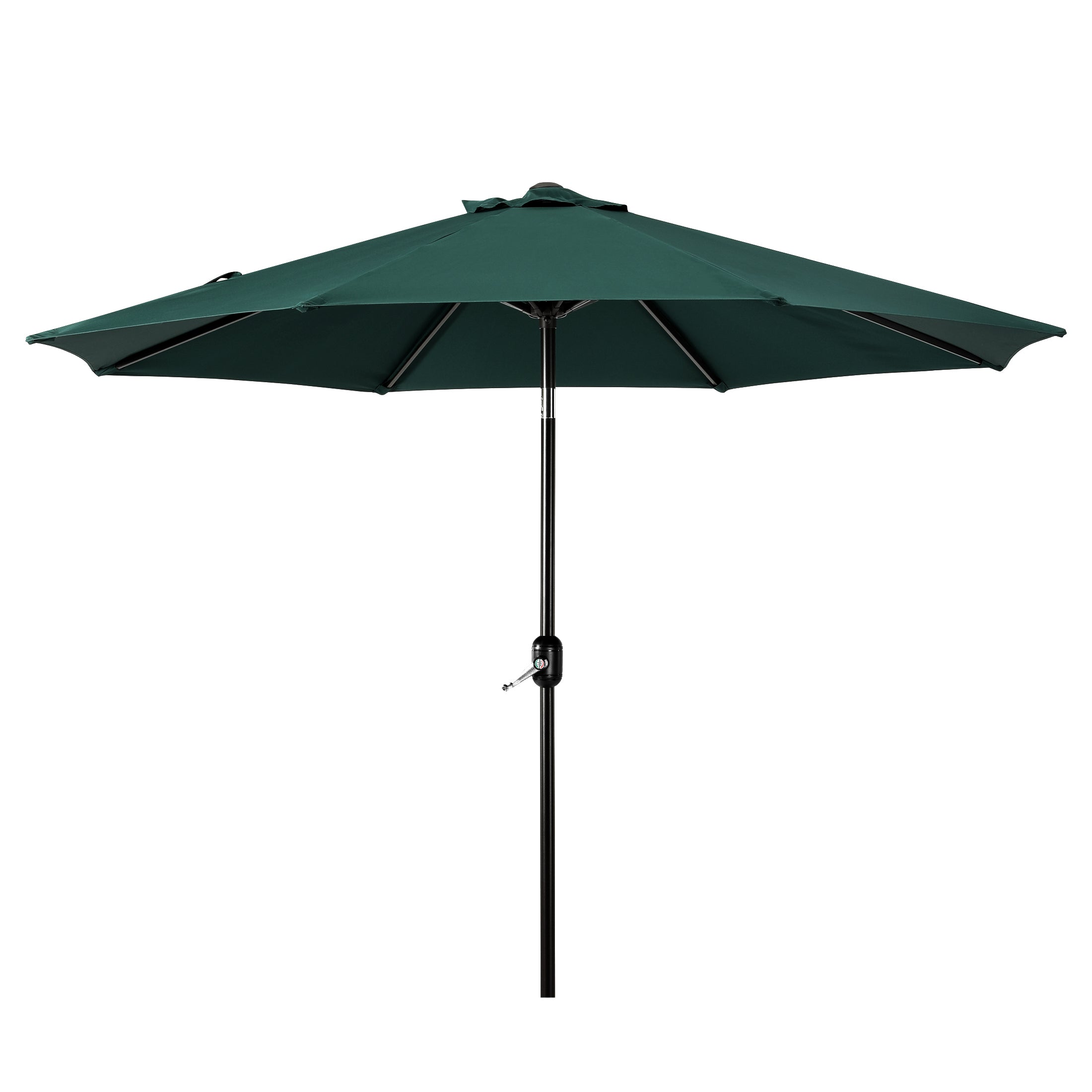 Paolo 9 ft. Patio Table Umbrella with Black color round free standing weight base kit