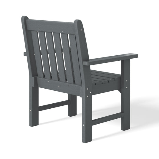 Malibu 5-Piece HDPE Outdoor Patio Chair and Round Table Dining Set