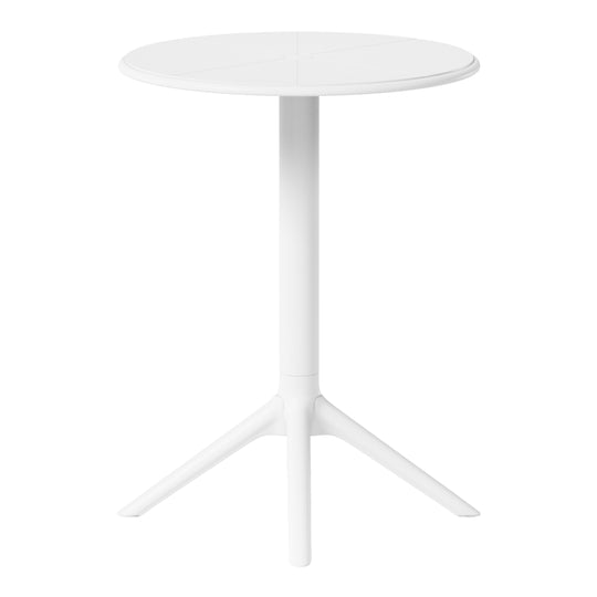 Playa 23.5" Outdoor Polypropylene Resin Round Patio Bistro Dining Table for 2