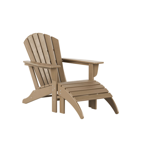 Dylan Outdoor Adirondack Chair With Ottoman 2-Piece Set