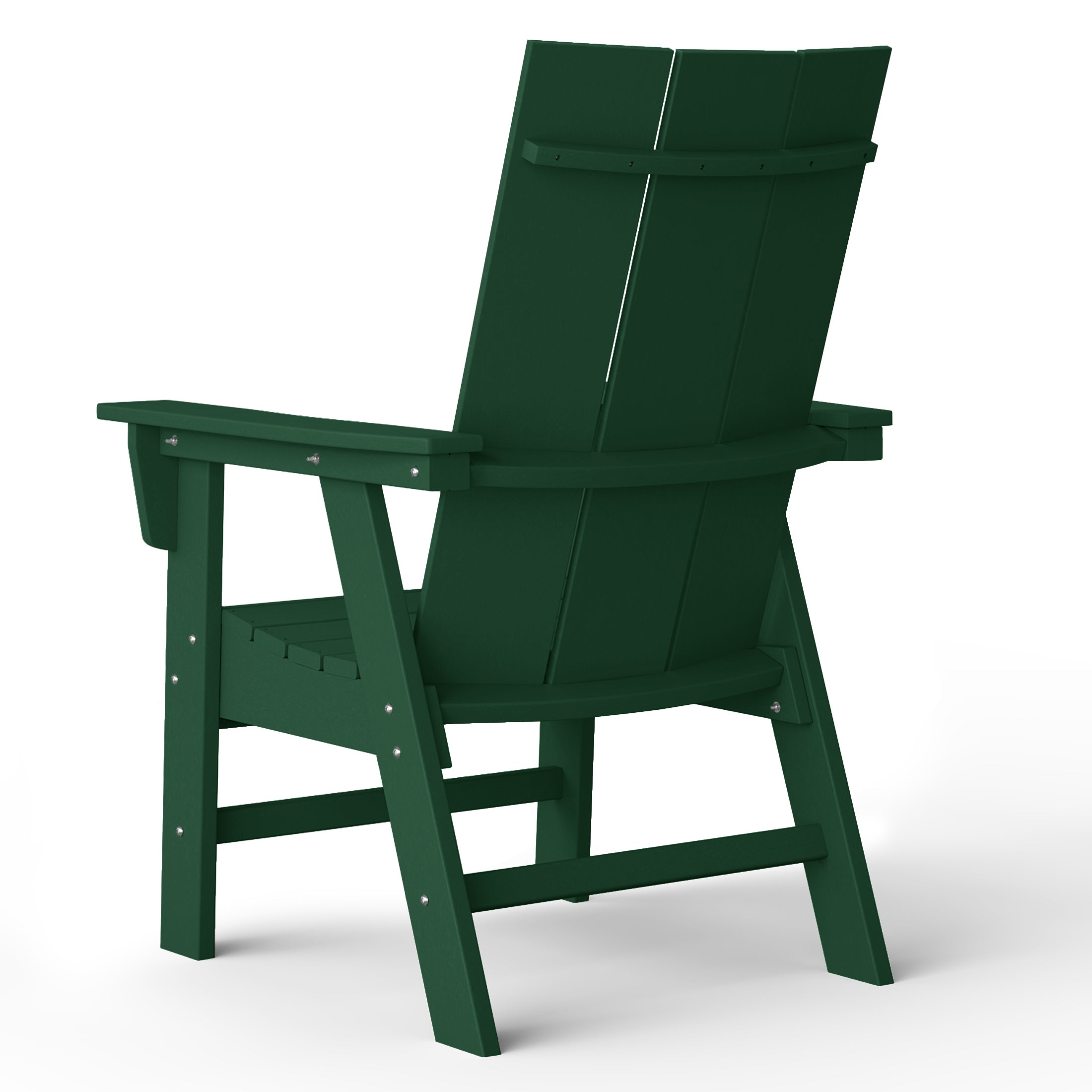 Ashore Outdoor Patio HDPE Plastic Modern Adirondack Dining Chairs (Set of 2)