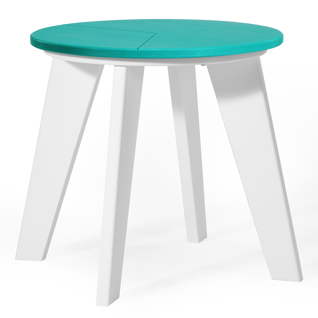 Pacifica HDPE Plastic Outdoor Round Adirondack Patio Side Table