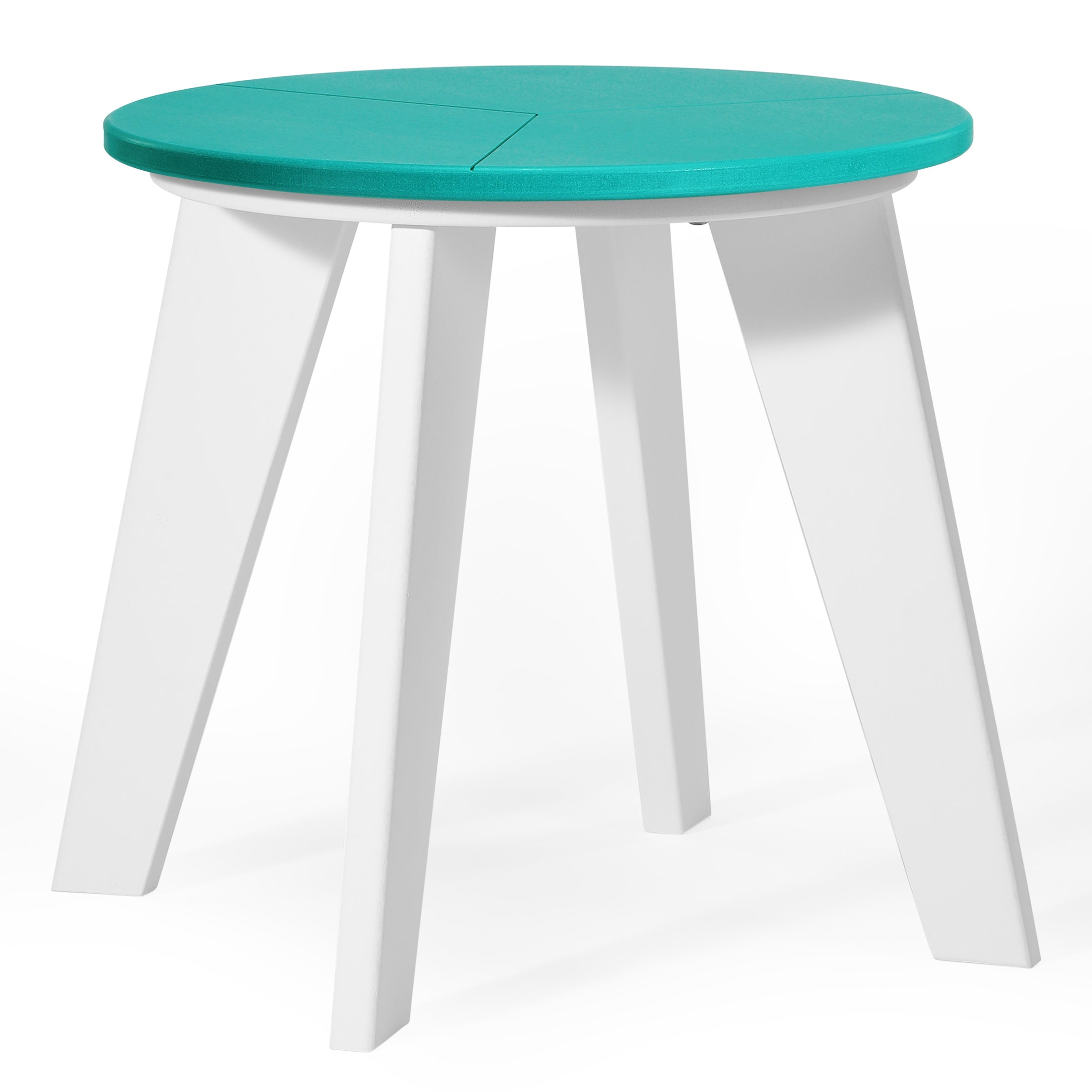 Pacifica HDPE Plastic Outdoor Round Adirondack Patio Side Table
