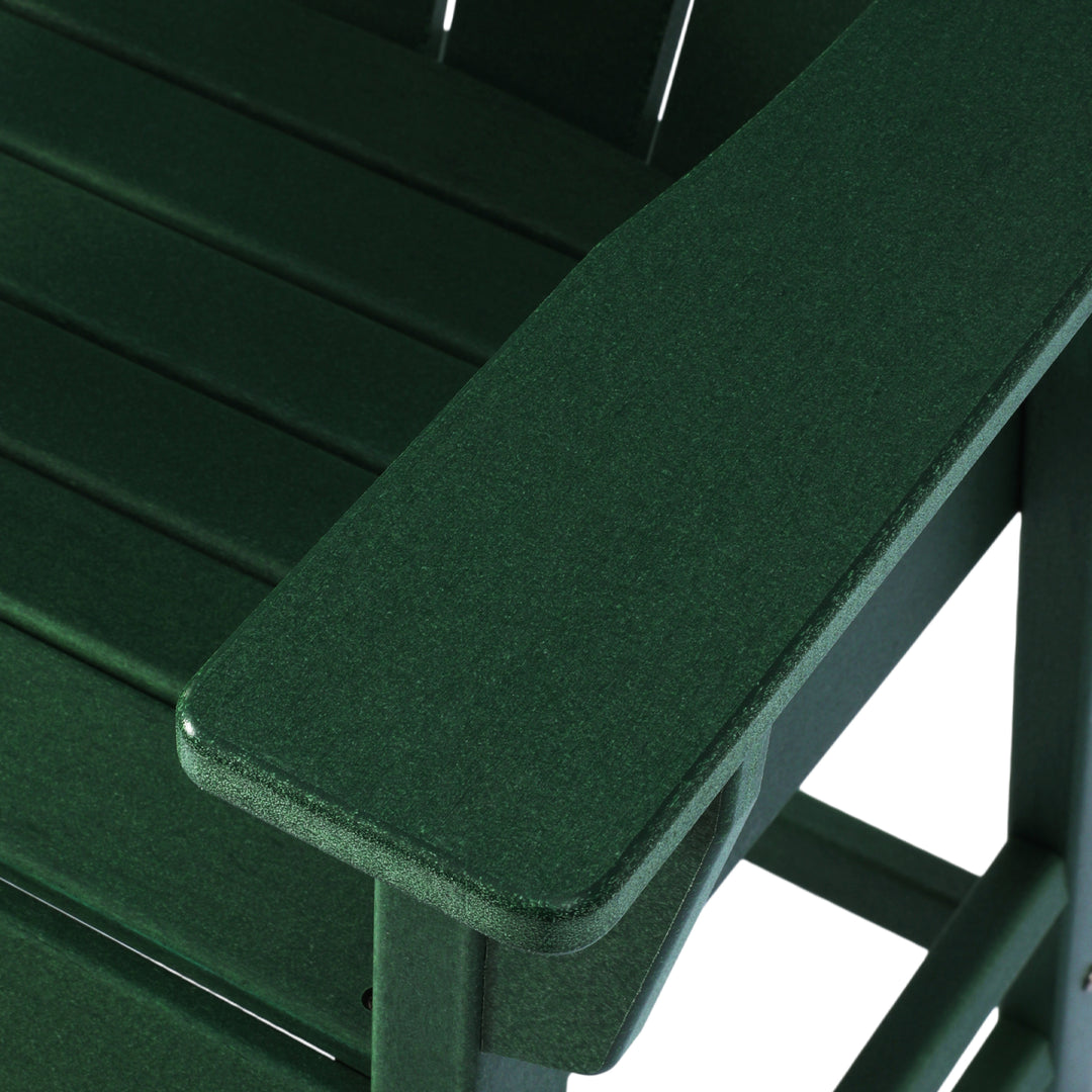 Malibu Outdoor HDPE Tall Adirondack Bar Height Chair With Cup Holder