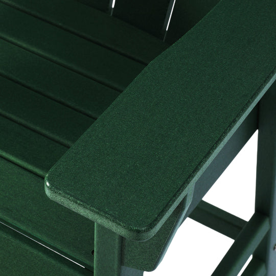 Malibu Outdoor HDPE Tall Adirondack Bar Height Chair With Cup Holder