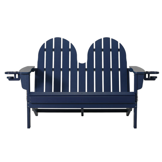 St. Augustine Outdoor Patio 49" HDPE Folding Adirondack Garden Bench
