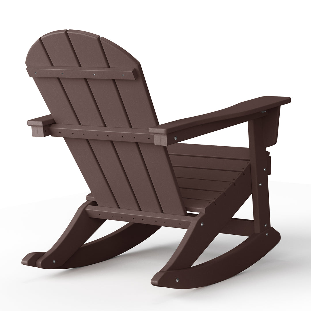 Malibu 2 piece set Outdoor / Patio Poly Adirondack rocking chairs ( 2 seater )