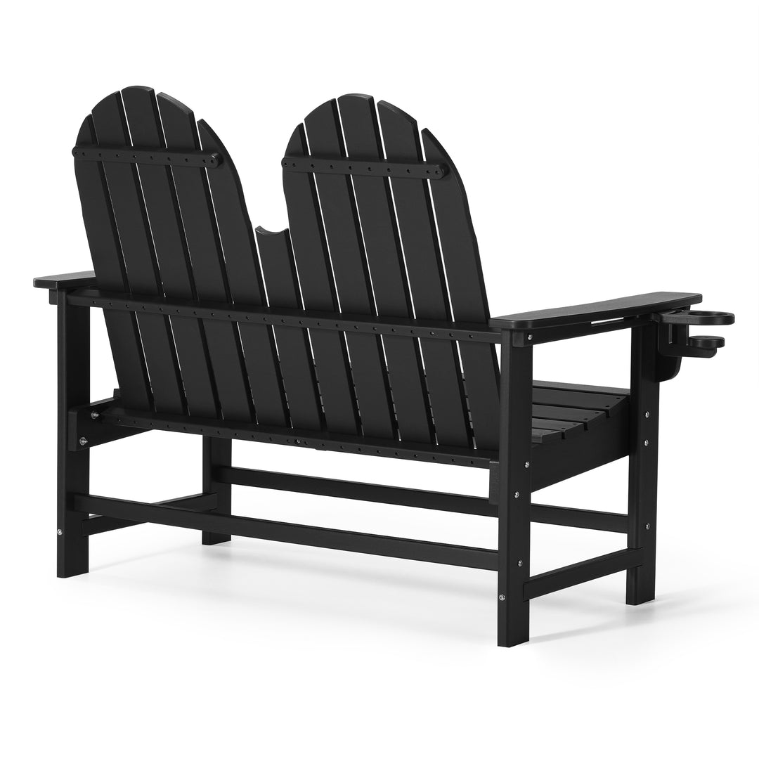 St. Augustine Outdoor Patio 49" HDPE Adirondack Garden Bench