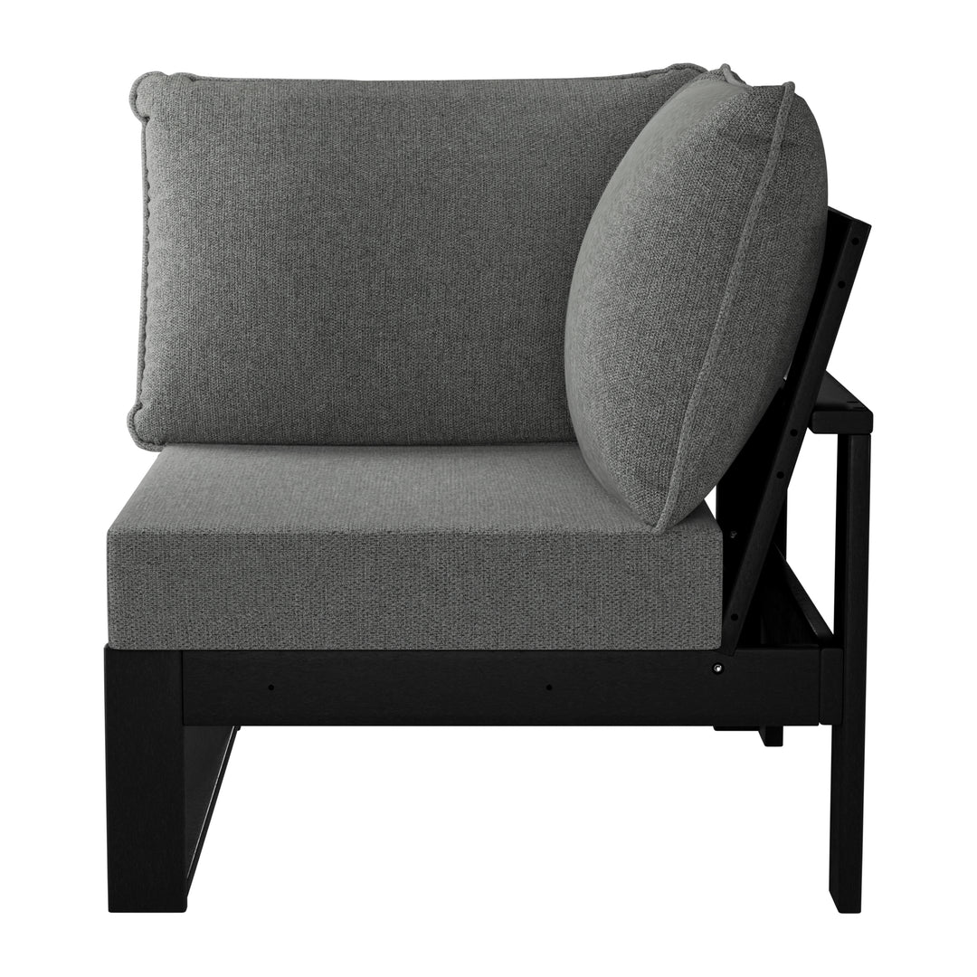 Outdoor HDPE Sectional Corner Sofa Seat with Water-Proof Cushions
