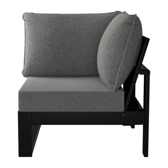 Outdoor HDPE Sectional Corner Sofa Seat with Water-Proof Cushions